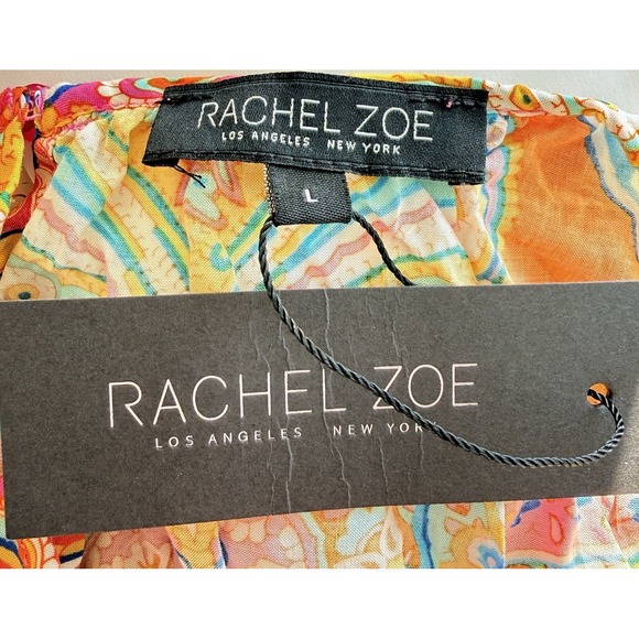 NWT Rachel Zoe Boho Flutter Sleeve Floral Print Top Women's SZ Large NEW Cottage - Picture 5 of 11